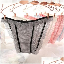 Panties Panties 3X Mesh G-String Girl Lace Underwear Female Lingerie Intimates Underpants Thong For Young Girls Pantys Baby, Kids Mate Dhczs