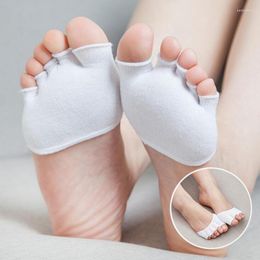 Women Socks 5 Pairs Toes Yoga Ballet Dance Half Fingers Sock Slippers Quick-Dry Breathable Silicone Sport Pilates