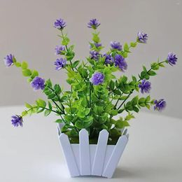 Decorative Flowers Artificial Potted False Outdoor Garden Home In Pot Decor Flower Wall