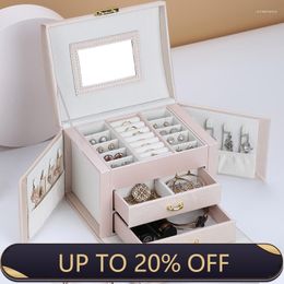 Jewelry Pouches Simple Drawer-type Storage Box Creative Silk Pattern Earring Ring
