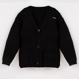 Suéteres femininos 2023 inverno novo cardigan acolchoado suéter feminino quente preto manga comprida all-match outwear cross-border comércio exterior roupas femininas