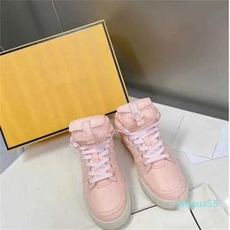 2023-Platform Double Wheel Nylon Sneakers Women Womens for White Sneaker Trainers Triple Thick bottom Luxury for pink