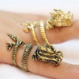 Cluster Rings Fashion Chinese Dragon Beautiful Design For Ladies
