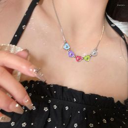 Pendant Necklaces Durable Necklace Versatile Heart Beads Stylish Choker Neck Jewelry Alloy Material For Girls Dropship