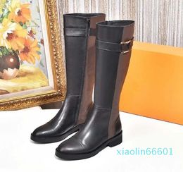 2023 women long Boots female martin casual wild leather women boots