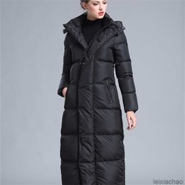 Women's Winter Clothing Puffer Zipper Down Coat Big Size 4xl Black Gray Navy Blue Thick Warm Large Size Long Down Jacket 200923