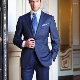 Men's Suits NoEnName_Null Custom Made Royal Blue Groom Tuxedos 2023 Wedding Formal Men Bridegroom Business Suit (Jacket Pants)