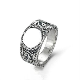 Plated Silver Ring King Snake Striped Personality Couple Fashion238f