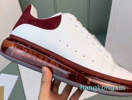 Luxo-Designer branco sapatos casuais homens e mulheres moda clássico de alta qualidade borracha almofada de ar sola dos homens tênis pretos confortáveis