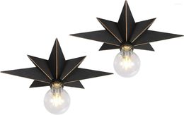 Ceiling Lights Inch Flush Mount Light Black Star Fixtures For Hallway Entryway Study Room Bedroom Industrial F