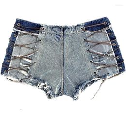 Women's Shorts Fashion Buttocks Straps Super Short Jeans Women Sexy High Waist Dancing Pants Summer Design Mini