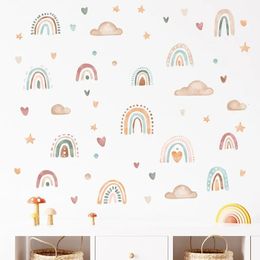 Wall Stickers 1PC Boho Colo Rainbow Cloud Star for Waterproof Removable PVC Kids Room Kindergarten Home Decoration 231009