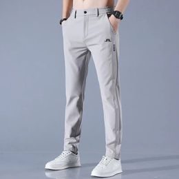 Pantaloni da uomo golf 2023 uomini estivi di alta qualità elasticità pantaloni casual traspirato j lindeberg wear 231009