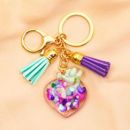Keychains Peach Keychain Fashion Epoxy Fruit Charm Accessories Women's Pendant Tassel Friends Gift Bags Mobile Phone