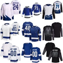 Hockey Reverse Retro 84 Tanner Jeannot Jersey 71 Anthony Cirelli 88 Andrei Vasilevskiy 48 Nick Perbix 81 Erik Cernak 14 Pat Maroon 24 Zach Bogosian Kids Man Woman