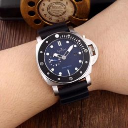 Wristwatches Men Automatic Mechanical Sapphire Stainless Steel Watches Silver Black Ceramica Leather Watch Luminous