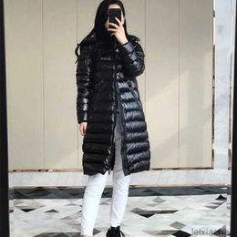 Women Fashion Long Down Jackets Zipper Up Pocket in Arm Knee Length Down Coats Casual Womens Puffa Winter Clothes