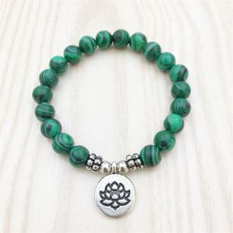 SN1047 High Quality Malachite Bracelet Chakra Healing Crystals Jewellery Natural Stone Men's Bracelet 272q