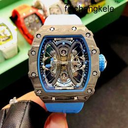 Richardmill Watches Richads Mile Watch Carbon Fibre Mens Fully Automatic Mechanical Rm Movement Barrel Type Miller New Style