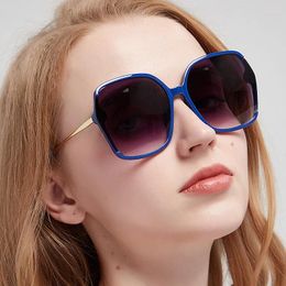 Sunglasses Square Frame Big For Women Men Classic Trend Travel UV400 Sun Glasses Fashion Vintage Female Male Eyewear Shades 2023
