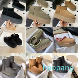 Designer Classic Ultra Mini Boots Snow Boot Platform Women Men Fur Slipper Slide Chesut Sand Mustard Seed Beige Driftwood