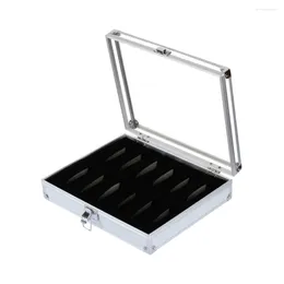 Watch Boxes 12 Grid Aluminium Watches Box Jewellery Display Storage Case