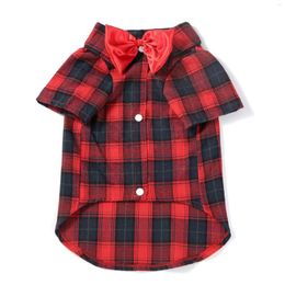 Cat Costumes Clothes Dog Plaid Shirt Wedding Dress For Small Large Dogs T-shirt Fashion Pets Accessories