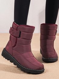 Boots Women's Boots 2024 Platform Winter Boots Size 43 Snow Boots Women High Tube Waterproof Warm Plush Cotton Shoes Botas De Mujer 231009