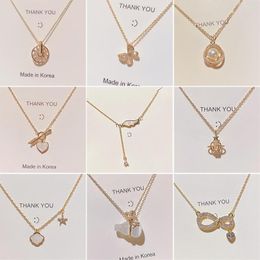 Pendant Necklaces Necklace Women Initial Charms Aesthetic Stainless Steel Gothic Personalised Jewellery Chain Temperament Lovely