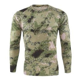 men tops spring long sleeve t shirt mens outdoor camouflage quickdrying hunting hiking camping291O