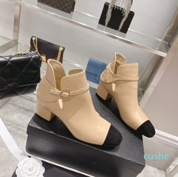 2023 luxury design short boot fashion buckle platform shoes brand newest autumn style