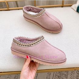 Tasman slippers platform classic ultra mini disquette funkette 54 4cm ladies designer fashion ankle snow boots winter warm for women men wool slip-on