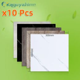 Wall Stickers K10pcs of PVC Imitation Marble Floor Selfadhesive Waterproof Bathroom Decoration Decals 3030cm 231009