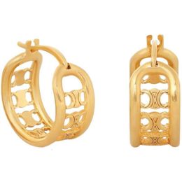 Earrings CLNE Designer Luxury Fashion Women Hollow Carved Circular Earrings High-end And Luxurious Palace Style Earrings 2023 New Trendy Earrings