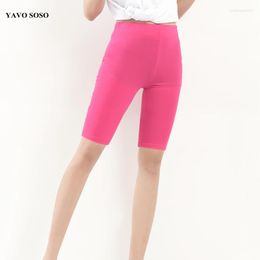 Women's Pants YAVO SOSO Women Leggings Summer Style Bamboo Fiber Big Size Plus 7XL Candy Color Knee Length