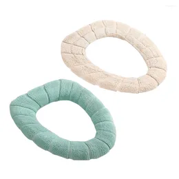 Toilet Seat Covers 2 PCS Cushion Universal Pads Warmer Cover Bucket Lid Washable Stretchable