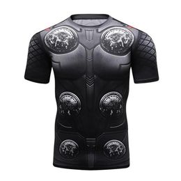 Men's T-Shirts 2021 Casual BJJ Rashguard Round-Neck Oversized Tshirt Running Fitness Short Sleeve297r