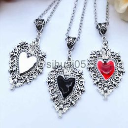 Pendant Necklaces Love pendant necklace in Gothic style black x1009