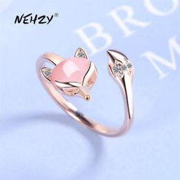 Cluster Rings NEHZY 925 Sterling Silver Woman Fashion Jewelry High Quality Crystal Zircon Agate Ring Size Adjustable Ring1222d