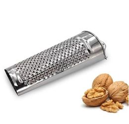 Manual Nutmeg Mills Grinder Grater Stainless Steel Mini Cheese Lemon Garlic Ginger Citrus Chocolate Cinnamon Grating Powder Kitchen 0523