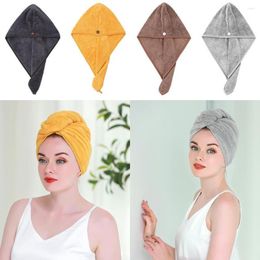 Towel Hair Drying Wrap Dry Hat Water Absorbing Coral Velvet Shower Cap Microfiber Thickening Turban Women & Men