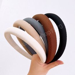 New Fashion Headband For Women Solid Color Headwear For Girls Fresh Turban Autumn Hair Accessories Wholesale