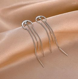 Stud Earrings VENTFILLE Sterling Silver Fashion Arc Crescent Fringe Ear Line Ladies Long All-match Personalised Jewellery Gifts