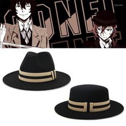 Berets Bungou Stray Dogs Cosplay Hat Nakahara Chuya Formal Halloween Anime Accessory For Women Men Western Cowboy