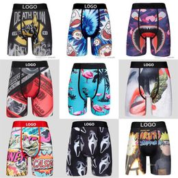 Mens Customised Clothes Sports Underwear Sexy Ice Silk Quick Dry Boxers Breathable Shorts Short Pants With Package Branded Male306j