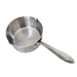 Milk Pot Multifunctional For Stove Top Tea Coffee Easy Clean Butter Warmer Pan Stainless Steel Induction Cooker Long Handle