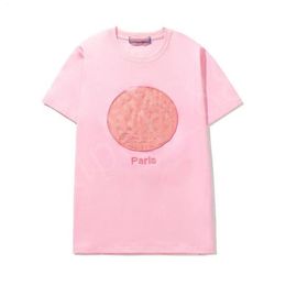 Embroidery Men's T-Shirts Original Letter Flower Print Designer T Shirts Black White Pink Colour Women Popular Summer Short Sl270G