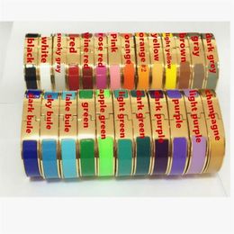 Titanium Steel gold silver Bracelet Bangle for Women Designer Bracelets Jewelry letter Buckle Wristband 31 enamel colors300T