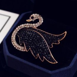 New fashion creative ladies swan zircon brooch personality ladies high quality diamond brooch luxury jewelry292F