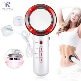 Face Care Devices Ultrasonic Cavitation Device EMS Micro Current 3 in 1 Slimming Massager Fat Beauty Equipment 231007